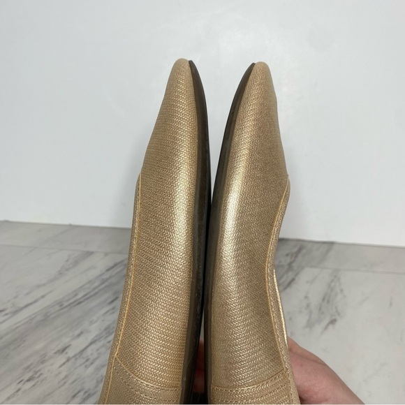 Vionic Orinda Gold Leather Square Toe Ballet Flat 9 1/2 - Picture 7 of 13